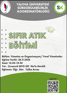 Sürdürülebilirlik Eğitimleri (Kimyasal Atık ve Sıfır Atık Eğitimleri)